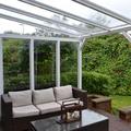 Omega Smart Lean-To Canopy, White with 16mm Polycarbonate Glazing - 5.2m (W) x 2.5m (P), (3) Supporting Posts