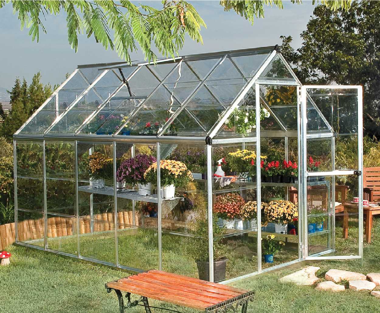Greenhouses and greenhouse frames