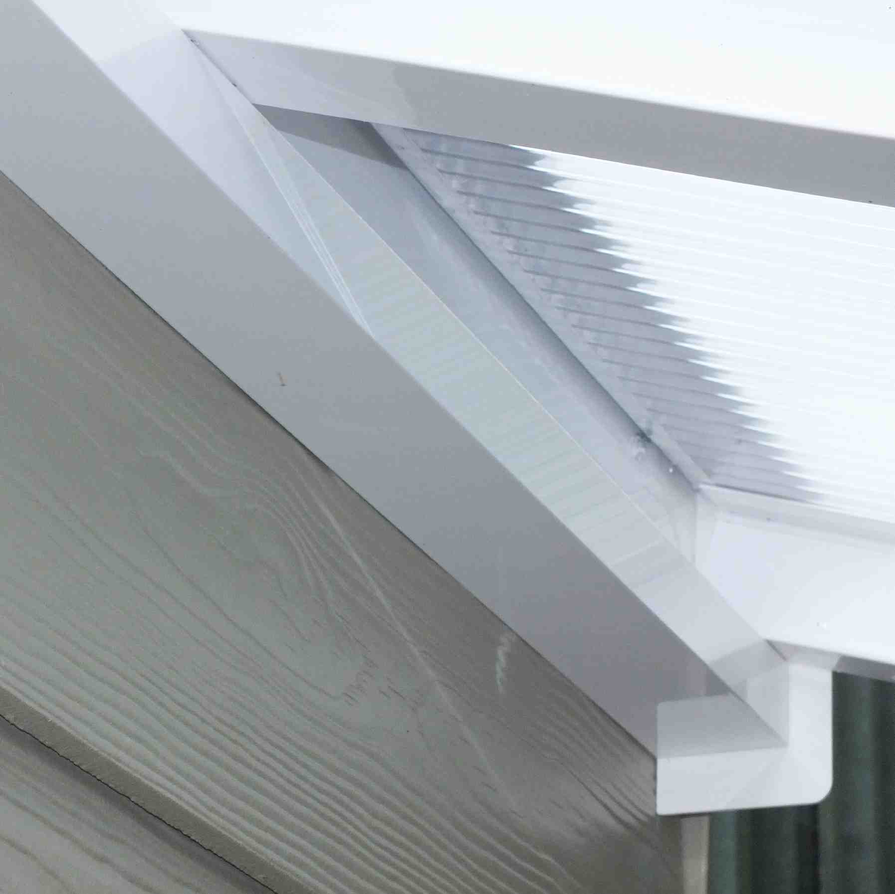 Great deals on Omega Verandah White with 6mm Glass Clear Plate Polycarbonate Glazing - 3.5m (W) x 1.5m (P), (3) Supporting Posts