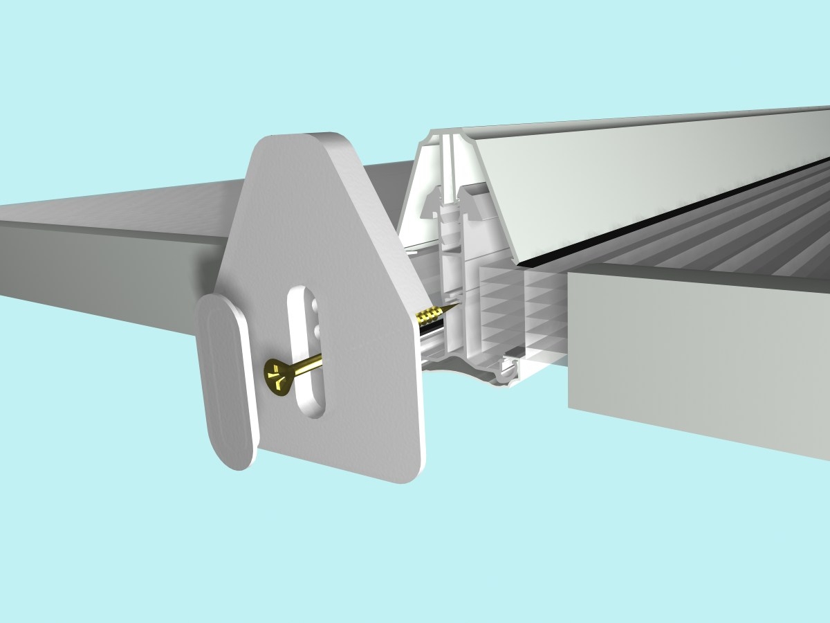 Self-Supporting DIY Conservatory Roof Kit for 25mm polycarbonate, 3.0m wide x 2.5m Projection