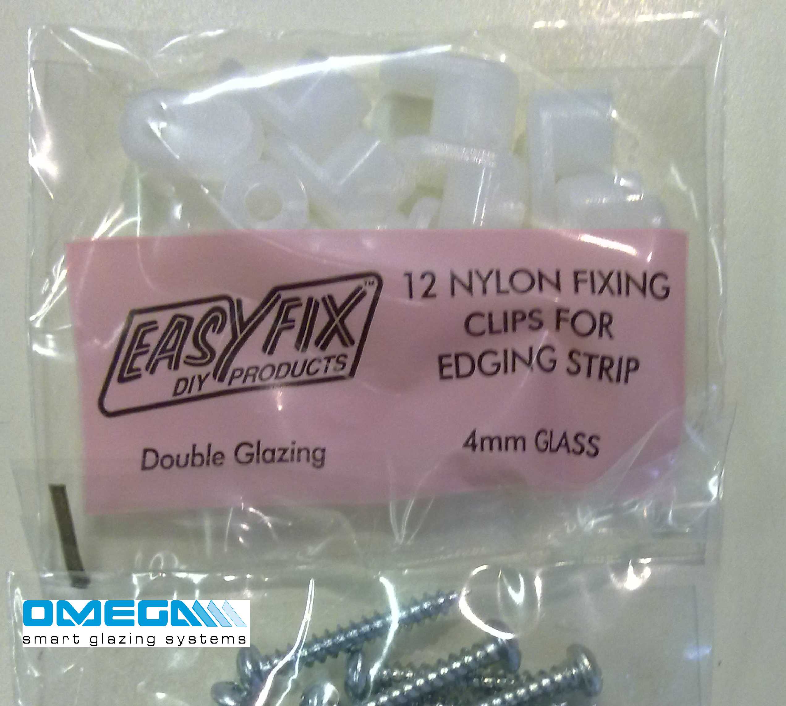 Buy Easyfix Nylon Clips - For 3mm Glazing Thickness, White online today