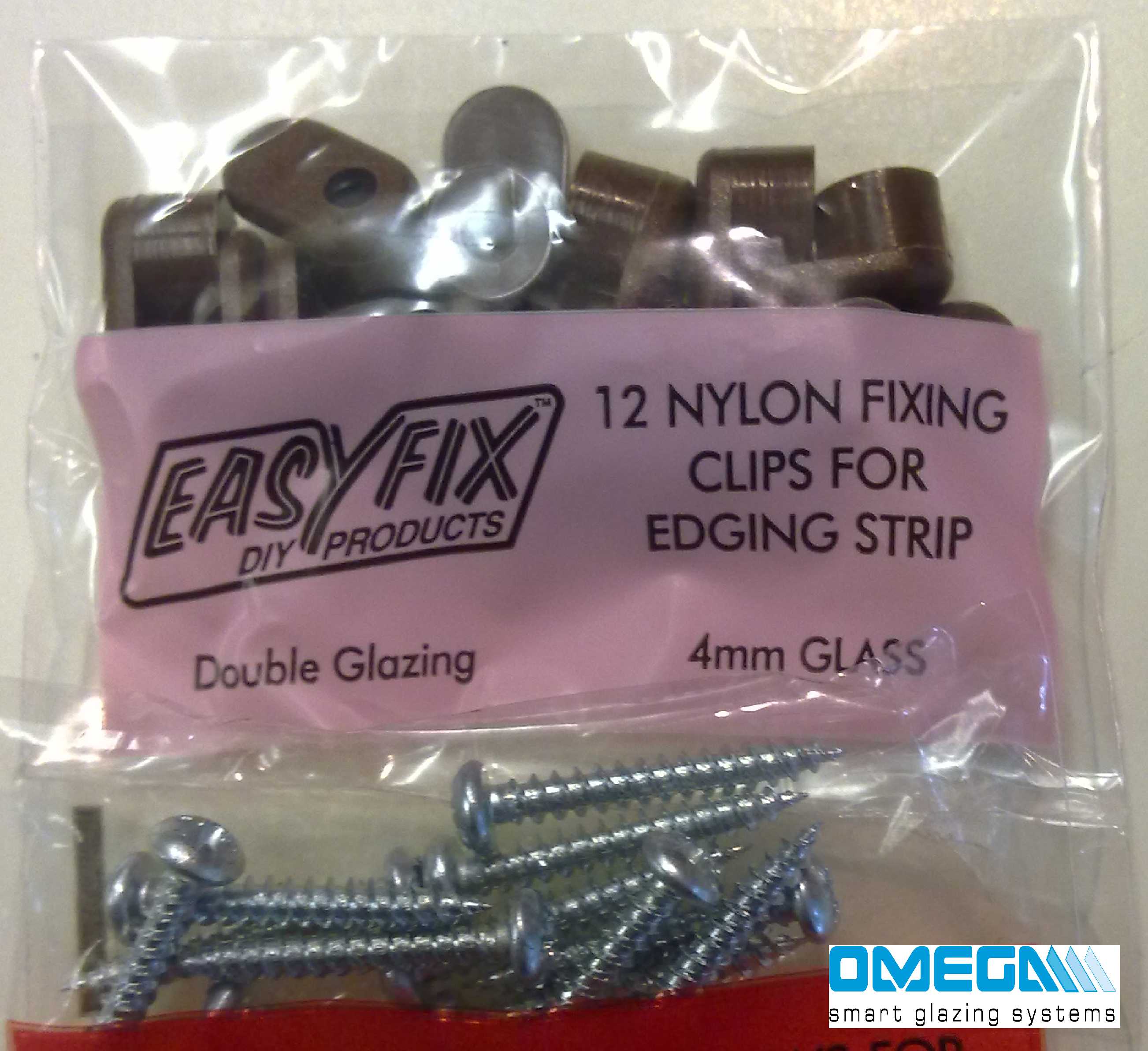 Buy Easyfix Nylon Clips - For 2mm Glazing Thickness, Brown online today