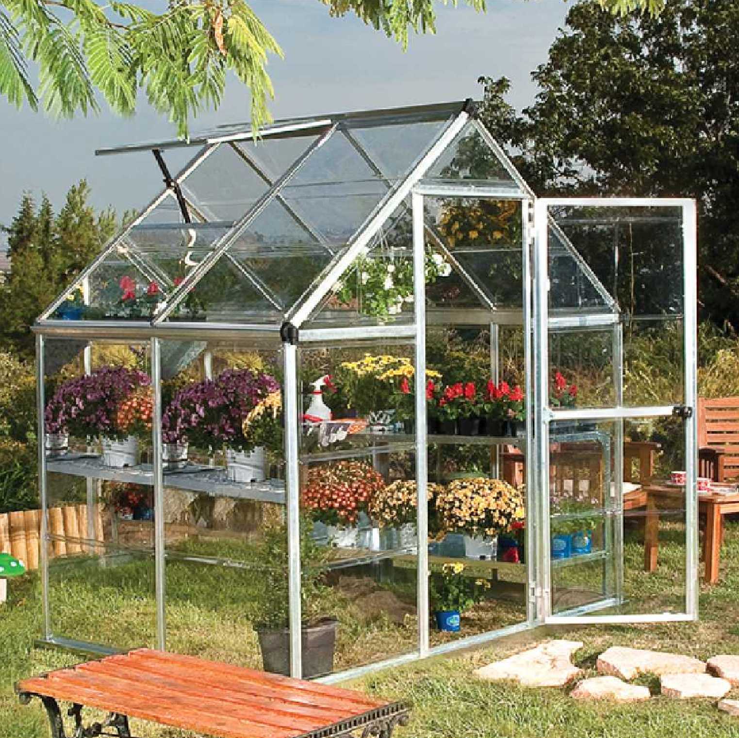 Greenhouse, Silver aluminium frame, 6ft. X 4ft. (6' x 4')