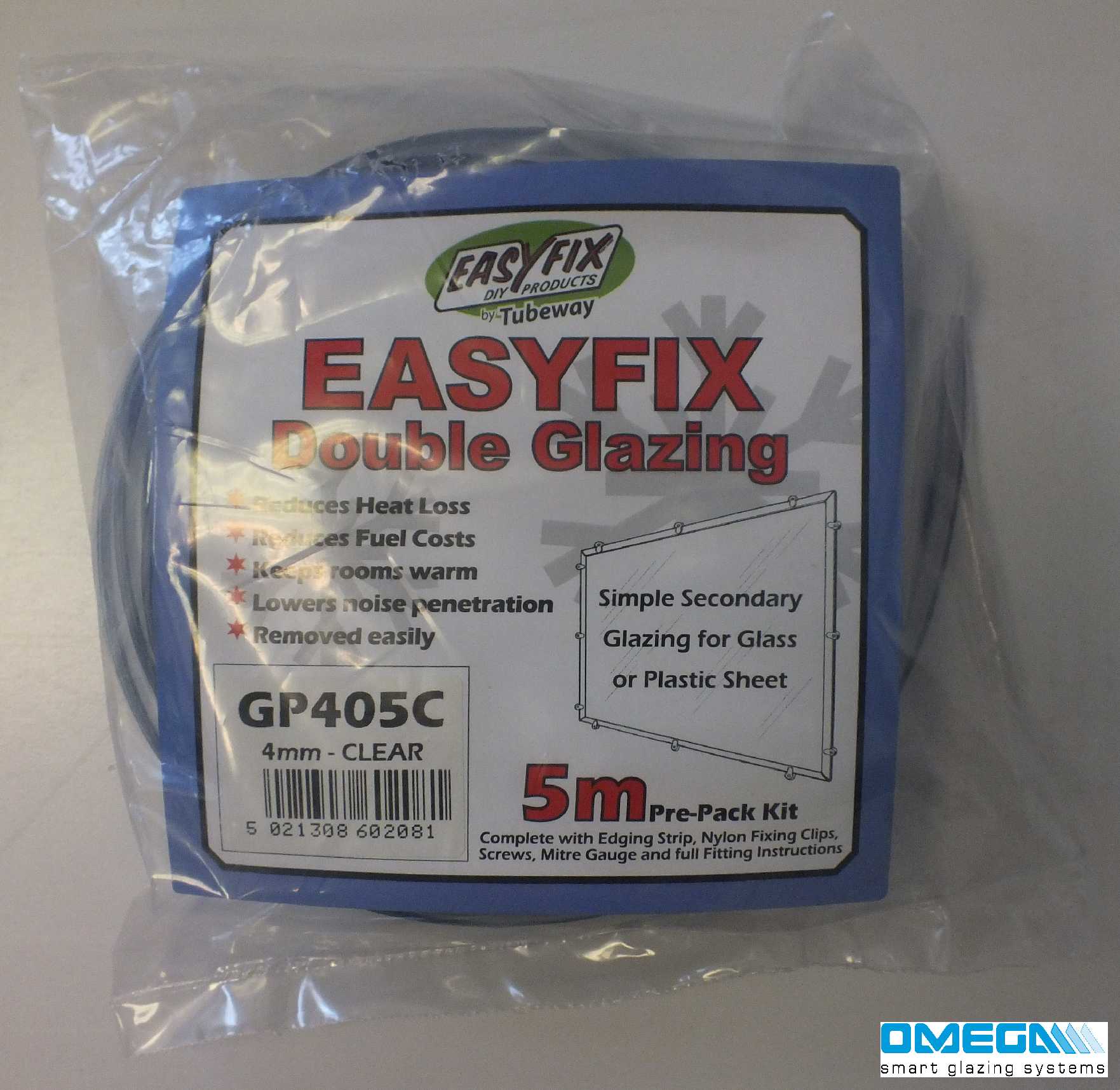 Buy Easyfix Clipglaze Edging Kit - 5m roll of edging for 3mm Glazing Thickness, White, Clear or Brown online today