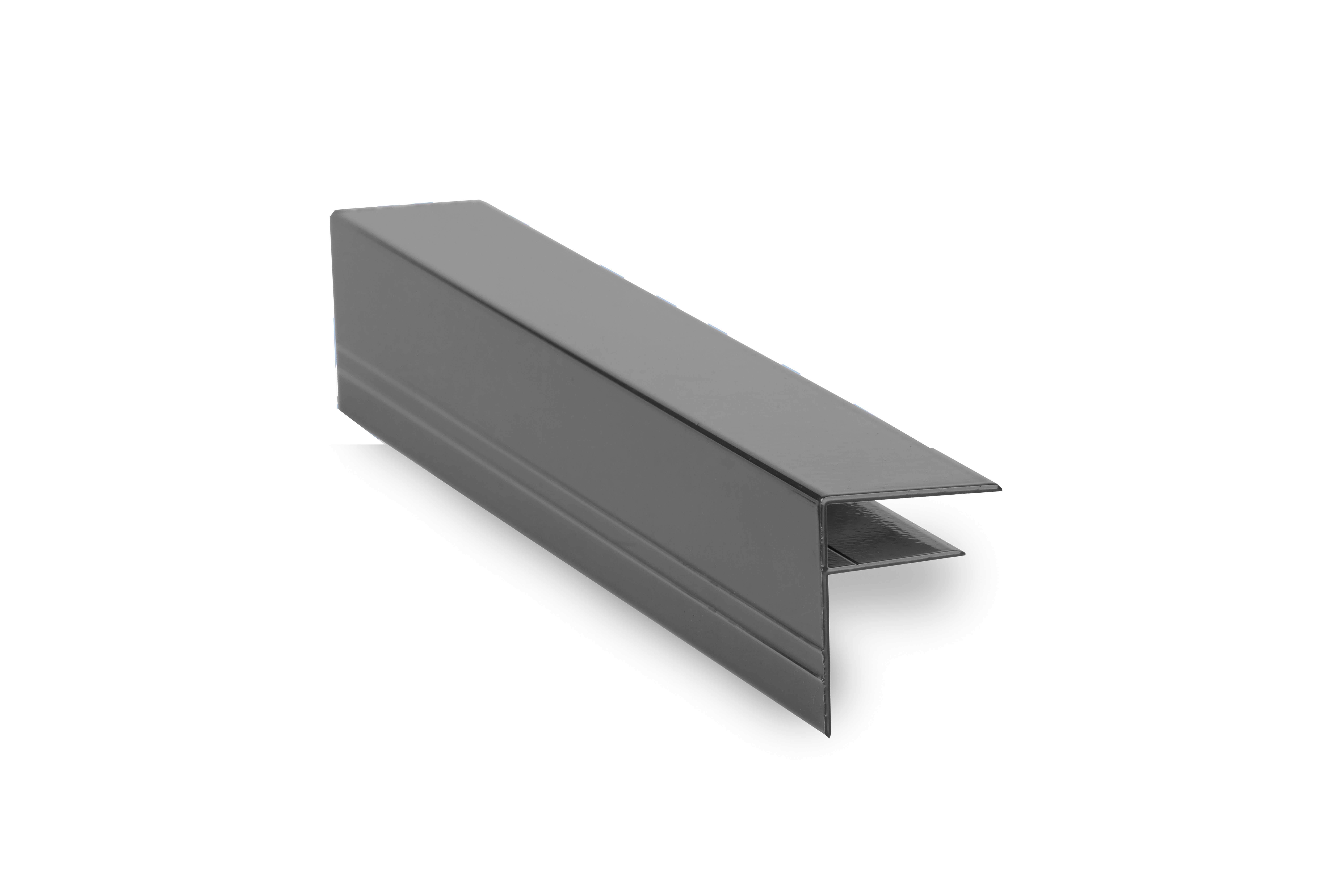 Anthracite grey  aluminium F section for 10,16 or 25mm polycarbonate from Omega Build
