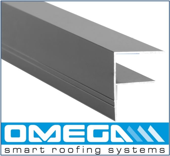 DIY Conservatory Roof Kit with Anthracite Grey Rafter-Supported Glazing Bars, 3.19m Width x 3.0m Projection from Omega Build
