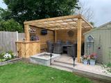DIY Conservatory Roof Kit with Anthracite Grey Rafter-Supported Glazing Bars, 4.26m Width x 2.5m Projection